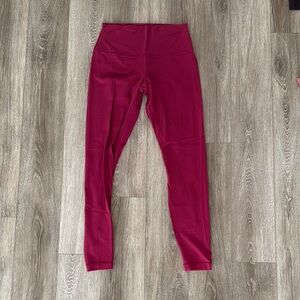 High-Waisted Red Leggings